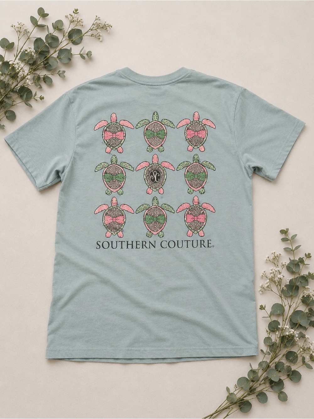 Southern Couture Turtle Graphic Tee | Coastal Preppy T-Shirt